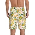 thumbnail image 3 of Kdxio Hawaii Palms Print Mens Sleep Shorts Bottoms Soft Comfy Pajama Wear Pants with Drawstring Pockets, 3 of 7