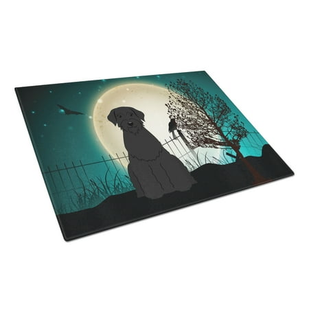 

Caroline s Treasures Halloween Scary Giant Schnauzer Glass Cutting Board Large