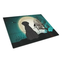 Caroline's Treasures Halloween Scary Giant Schnauzer Glass Cutting Board Large