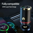 thumbnail image 4 of Mini Dual PD Car Phone Charger 100W Fast Charge Adapter Accessories 100W, 4 of 9