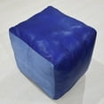 thumbnail image 6 of Square Shaped Goat Leather Handmade Eco-Friendly Blue Pouf - Square Shape Pouf, 16" x 16" x 16", Plain Solid Pouf, Goat Leather Pouf, Recycled Foam with Fibre Fill Stuffed Pouf, Leather Seating Pouf, 6 of 7