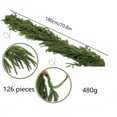 thumbnail image 3 of 6Ft Cedar Christmas Garland Decorations 2025 Realistic Lighted Faux Pine Garlands for Xmas Home Decoration Indoor Stairs Railing Fireplace Outdoor 7Ft Prelit Garland Door Decor 126 heads dense type, 3 of 9