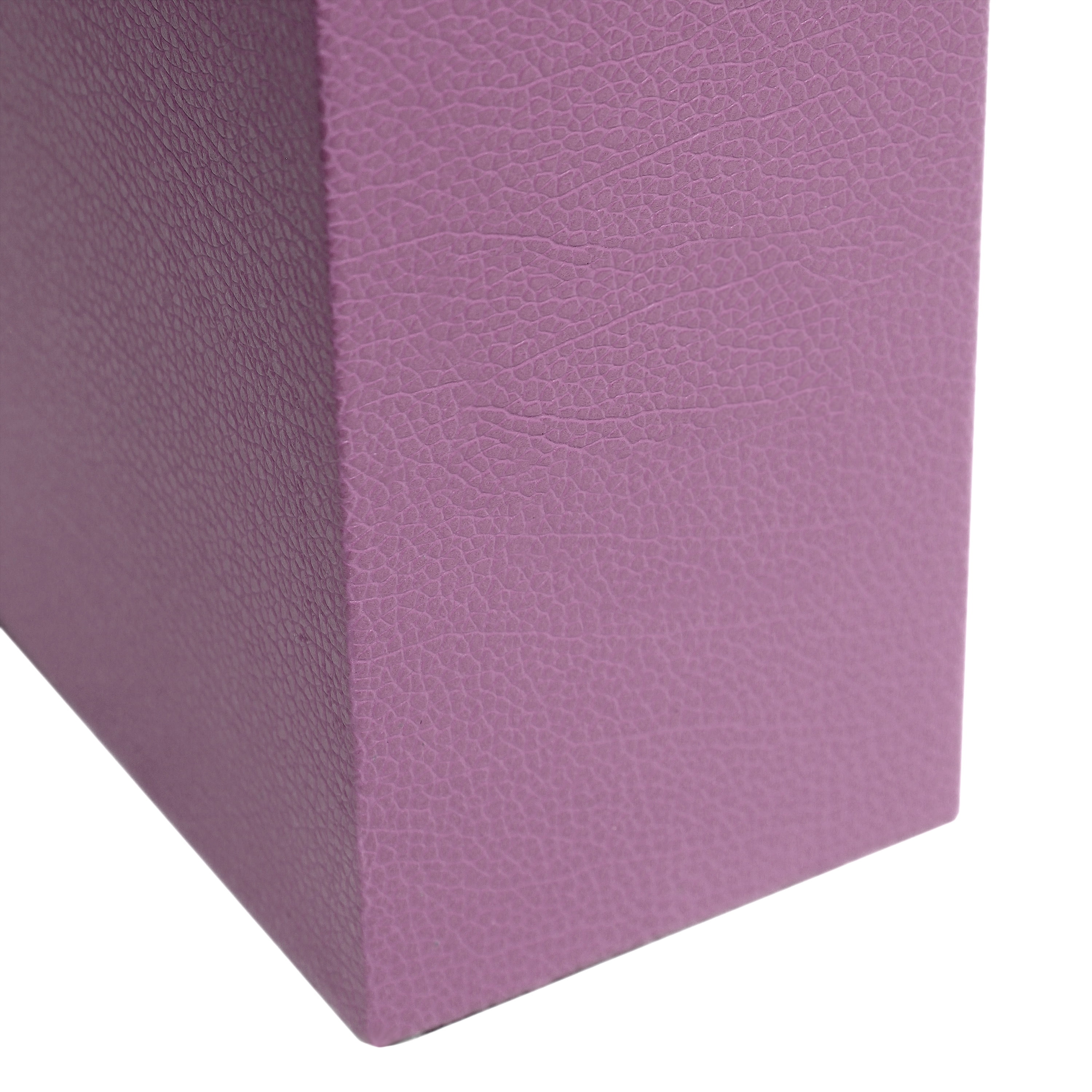 Lalia Home 21" Leather Modern Bedside Table Lamp with LED Bulb, Purple