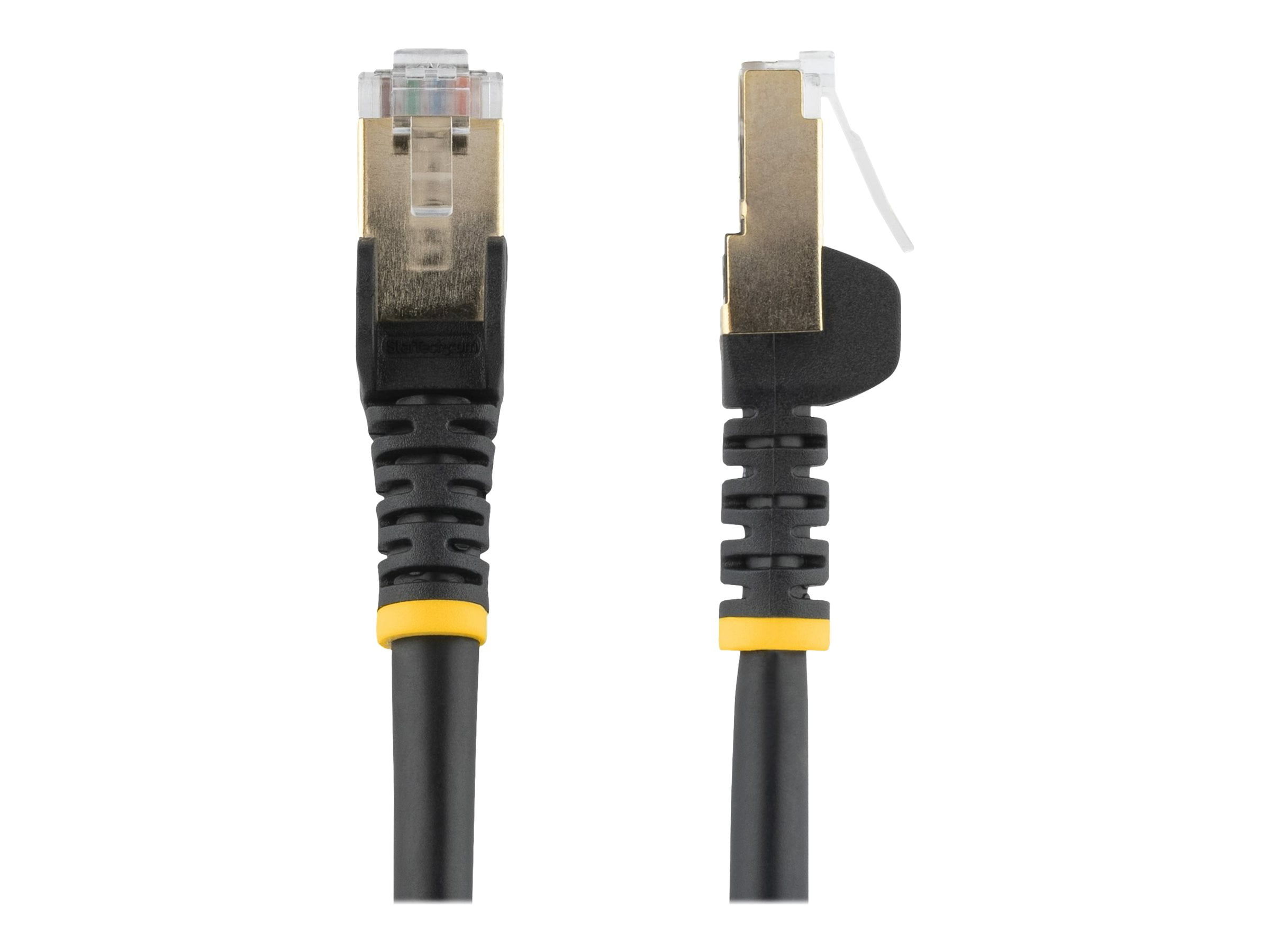 StarTech 14ft CAT6a Ethernet Cable - 10 Gigabit Shielded Snagless RJ45 100W PoE Patch Cord - 10GbE STP Network Cable with Strain Relief - Black - UL, TIA (C6ASPAT14BK)