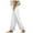 White, variant on felwors Women's Linen Capri Pants with Drawstring Petite Summer Beachwear Lightweight Elastic Waist Pants White, XL