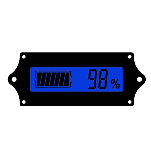 Indicador de batería universal Pantalla LCD Monitor de capacidad de las baterías (Azul)