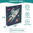 thumbnail image 3 of FORMRS 3 Ring Binder 1.5 inch with Pockets Clip Board 200 Sheets Capacity, Rocket Pattern, 3 of 8