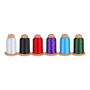 POOLIN EOC05 4in x 9.2in Embroidery Machine with Embroidery Spools Bundle - Red