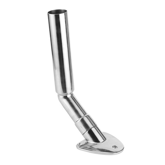 Foldable Split Leg Fishing Rod Holder Deck Mount For Saltwater And Freshwater Boats Strong Stainless Steel Construction