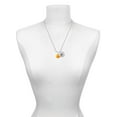 thumbnail image 3 of Delight Jewelry Resin 1/2" Softball Silvertone Script Initial Disc - C - Charm Necklace, 20"+3", 3 of 4