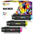 thumbnail image 1 of Toner Bank 3-Pack Compatible Toner for Dell 593-BBOY 593-BBOZ 593-BBOX H625cdw H825cdw S2825cdn Printer Ink Replacement Home Office Cyan, Magenta, Yellow, 1 of 6