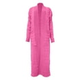 thumbnail image 5 of UJNDER Knitted Sweater Coat Long Cardigan Warm Winter Fashion Outerwear Casual Oversized Button Front Pocket Detail Winter Coats for Women Pink L, 5 of 5