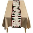 thumbnail image 4 of Christmas Festivals Anti-stain Table Runner Polyester Mat Tablecloth Hotel Dining Holiday Party Cover Decoration type1 13*70in/33x178cm, 4 of 9