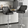 thumbnail image 3 of Taburetes de bar VECELO ajustables, 2 unidades, con respaldo y brazo, color negro, 3 of 8