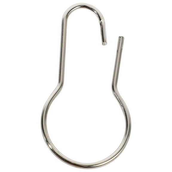 Lot of 100 iron Shower Curtain Hooks Rings Pear Clips G19704