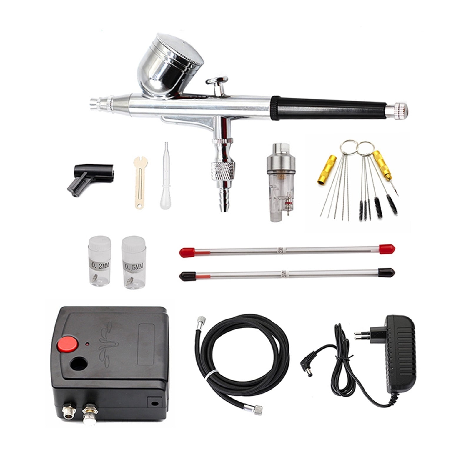 0.3mm Airbrush Paint Airbrush Compressor Air Brush Spray Gun Sprayer Pen Kit Makeup Airbrush Cake Needle Body Paint Nail Tattoo