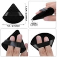 thumbnail image 2 of 10 Pieces Triangle Powder Puff Makeup Puff Velvet Face Body Powder Puff Cosmetic Foundation Blender Sponge for Loose Powder Body Powder Makeup Tool (Black&Rose red), 2 of 5