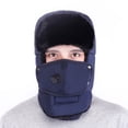 thumbnail image 3 of Toystoory Gorra Ushanka cálida para mujer, engrosamiento de tres capas con tela delicada resistente al viento, fácil de limpiar Ciclismo negro, 3 of 6