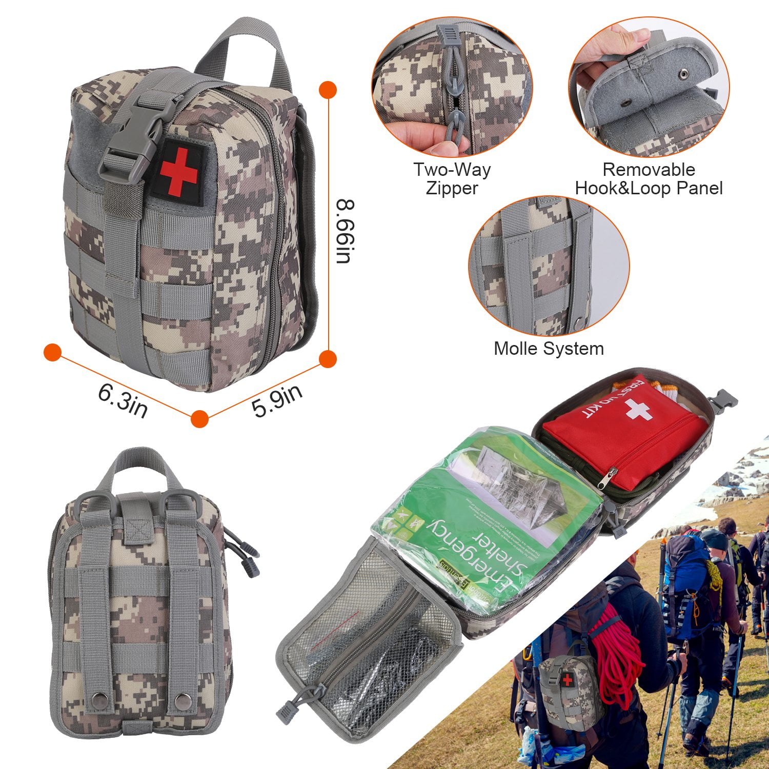 Lemetow Storage Bags Mini Outdoor First Aid Kit Bag Portable