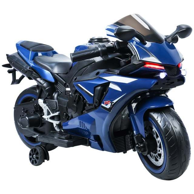 ZNNT Electric Motorcycle for Kids, Speed Up to 9mph Ride-On Motorcycle with Safety Auxiliary Wheels, Electric Dirt Bike for Children (12V Battery) -Clearance-Mini Motorcycle