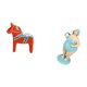 thumbnail image 5 of Adorno coleccionable sueco: Figurita de caballo Dalecarlian, escultura animal y muñeca de resina de mujer en la playa, estatua de dama, colección de a, 5 of 8