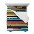thumbnail image 7 of Colorful Striped Twin XL Size Down Alternative Comforter, Lightweight Comforter Quilt Bedding Set with Pillow Shams Modern Abstract Art Retro All Seasons Bed Comforter Duvet Insert 68"x98", 7 of 7