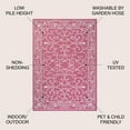 thumbnail image 3 of JONATHAN Y SANTA MONICA 3 x 5 Area Rug, Charleston Vintage Filigree Textured Weave - Fuchsia/Light Gray, SMB106J-3, 3 of 8