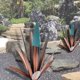 thumbnail image 1 of Adorno de Planta de Tequila de Hierro Premium - Decoración de Arte de Jardín de Metal, Beige MNFD, 1 of 6