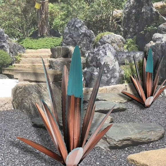 Fiudx Adorno de Planta de Hierro Forjado, Diseño de Estatua de Tequila, Decoración de Jardín Exterior Diy, Fácil de Instalar, Uso Interior y Exterior, Perfecto para Fiestas En El Jardín, Idea de Rega