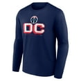 thumbnail image 2 of Men's Navy Washington Wizards Pick & Roll Coverage Long Sleeve T-Shirt, 2 of 3