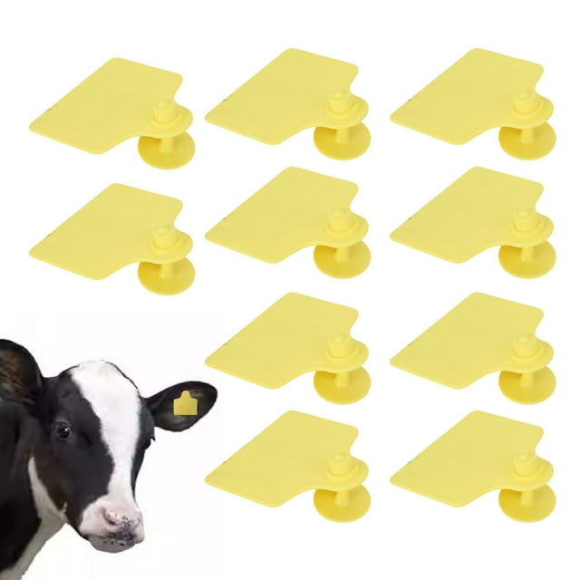 Ganado Paquete De 10 Etiquetas De Oreja Electrónicas Para Animales Impermeabilizante TPU 860-960MHz UHF U9 Chip Etiquetas De Oreja Para Ganado Para Seguimiento De Gestión De