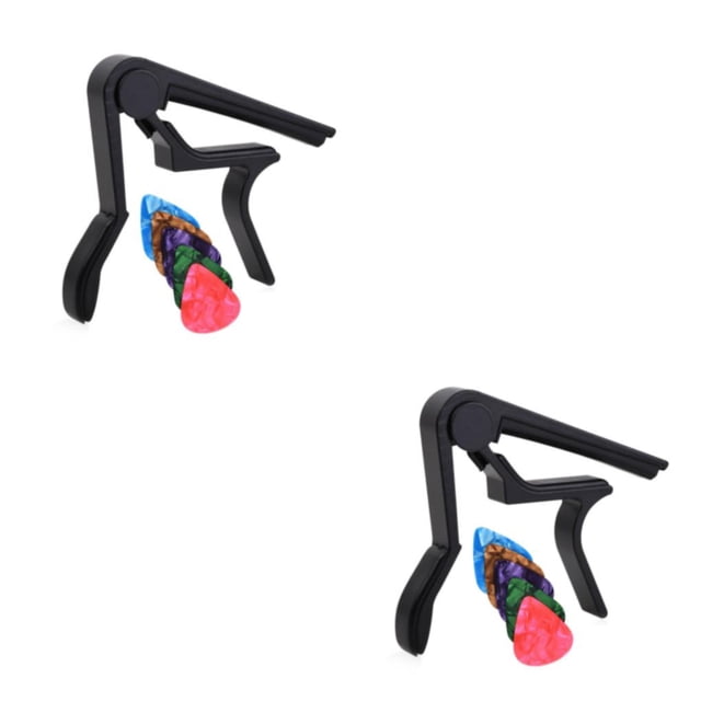 Capos de guitarra clásica eléctrica Yuarrent 2piezas Negro