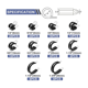 thumbnail image 2 of Abrazaderas para Cables - 112 Piezas 10 Tamaños - Kit Surtido de Abrazaderas para Tubos de Acero Inoxidable Abrazaderas para Cables con Aislamiento y Almohadillas de Goma, 2 of 7
