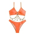 NKOOGH Swim Suits for Women See Thru Bikini Pleated Fabric Two Piece