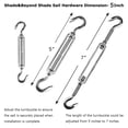 thumbnail image 4 of Rectangle Square Shade Sail Installation Kit, Easy To Use, With Adjustable Turnbuckle, Marine Grade Stainless Steel, Plastic Expansion, 4 of 8