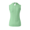 thumbnail image 6 of Womens Tank Tops Waffleknit Collared Sleeveless Camisole Top for Women Hollow Out Back Dressy Casual Tanks, 6 of 7
