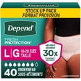 thumbnail image 1 of Depend Fresh Protection Incontinence Underwear for Women, Adult Diapers, L, 40 Count, 1 of 8