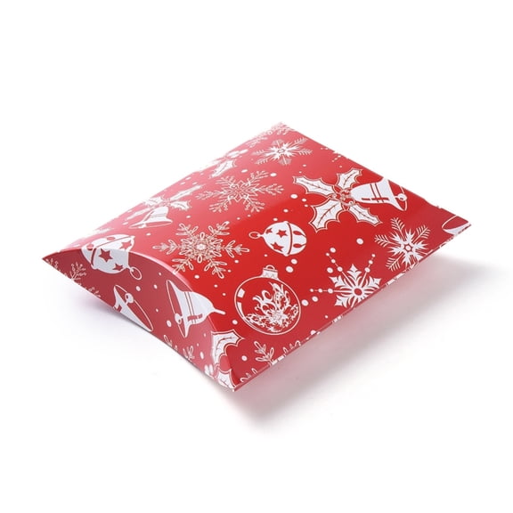 Christmas Gift Card Pillow boxes for Holiday Gift Giving Candy boxes Xmas Craft Party Favors Red 16.5x13x4.2cm