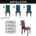 thumbnail image 6 of PiccoCasa Stretch Spandex Chair Cover Knit Thick Chair Protector, Teal Blue, 6 of 6