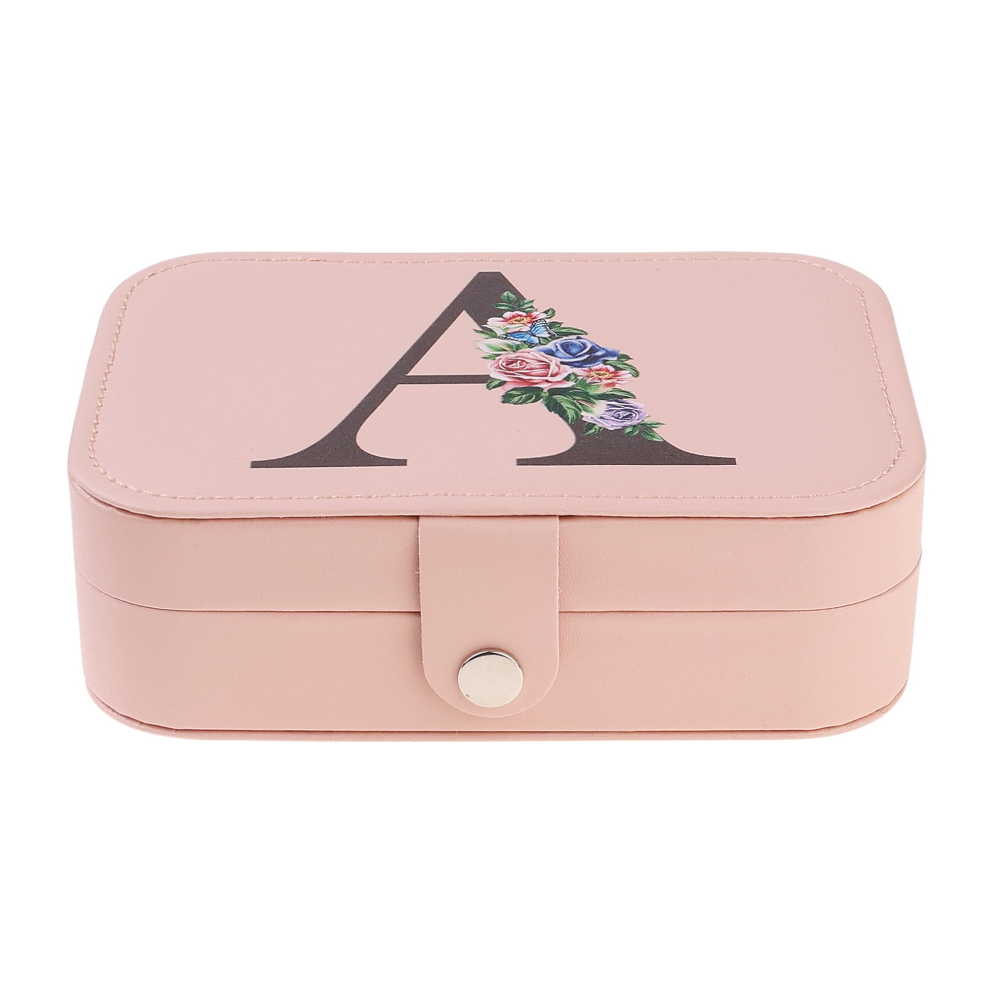 Unique Bargains Jewelry Box Small PU Leather Jewelry Organizer Case Storage Display Holder Pattern A