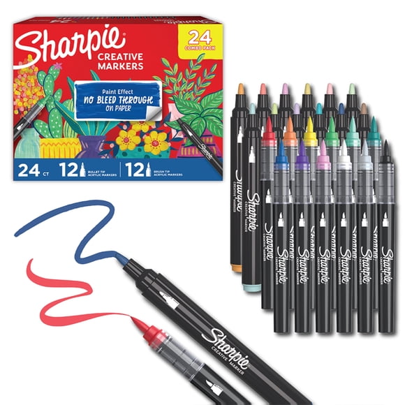 Markers Sharpie Creative Water-Based Acrylic 24 Colors