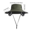 thumbnail image 4 of Outdoor Cooling Solar Fan Hat Breathable Mesh Neck Face Cover 800mAh 3 Speed Adjustable Sun Cap for Hiking Fishing Gardening by PALIFEUR, 4 of 7