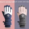 thumbnail image 2 of Guantes de esquí para hombres y mujeres, bicicletas eléctricas de invierno, guantes cálidos y gruesos a prueba de viento con pantalla táctil, 2 of 6