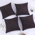 thumbnail image 7 of PiccoCasa 4Pcs Decorative Throw Pillow Covers Corn Stripe Throw Pillowcases for Sofa, Dark Brown 18" x 18", 7 of 7