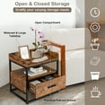 thumbnail image 6 of Gymax Nightstand Side End Sofa Table w/ Drawer Metal Frame for Living Room Bedroom, 6 of 9