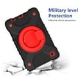 thumbnail image 6 of Dteck with Shoulder Strap Case for Samsung Galaxy Tab A7 Lite 8.7-inch SM-T220 T225 (2021),360 Degree Rotation Shockproof Armor Rubber 3-Layers Protection Case Hybrid Kickstand Cover,Black+Red, 6 of 9