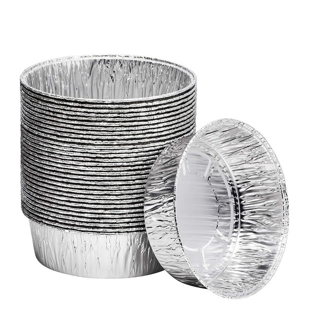 8-Inch Aluminum Dutch Oven Liner Pans | Disposable Cake Pan and Extra Deep Foil Pans for Baking, Freezing, and Storage | Durable Round Baking Pans | 100 Count