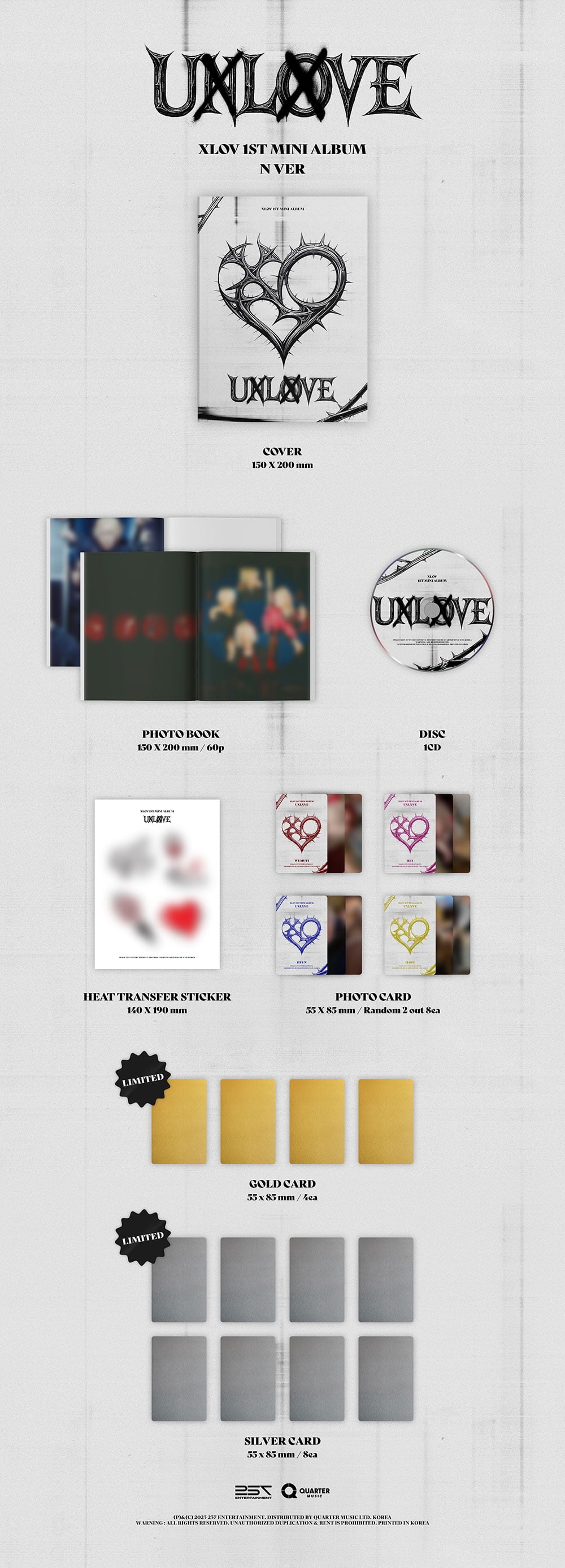XLOV - [UXLXVE] 1st Mini Album N Version - Walmart.com