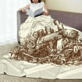 thumbnail image 6 of Rateoe Train Print Fuzzy Fleece Throw Blanket Extra Large,Super Soft,Fluffy and Warm Blankets for Couch,Bed,All Season Use (60"x50"), 6 of 8
