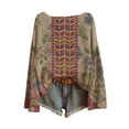 thumbnail image 4 of WTXUE Chandail Fair Isle pour Femmes Imprimé Artistique Vintage Fair Isle Chandail Rétro Blouses Légères Hauts Boho Tricot Rétro Hiver Automne Décontracté Ample Col Rond Manches Longues Chandail Surdimensionné Rose 3TG, 4 of 4